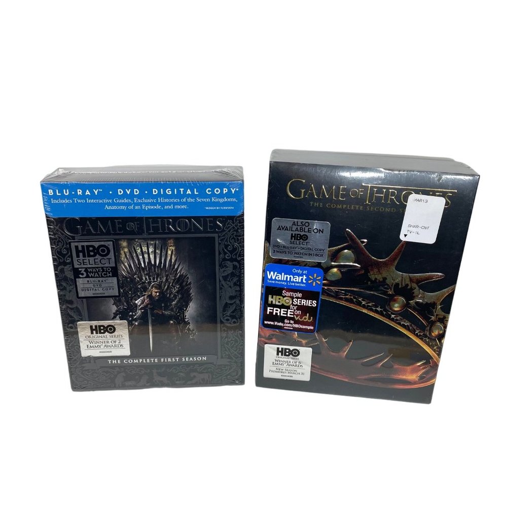 Game Of Thrones Blu-ray/DVD Combo + Digital Copy Season 1 and Season 2 Sealed